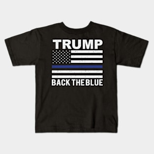 Trump Back The Blue Kids T-Shirt